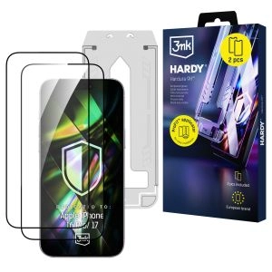 2x Sticlă securizată pentru ecran cu aplicator pentru Apple iPhone 16 Pro / 17 - 3mk Hardy Hardura 9H