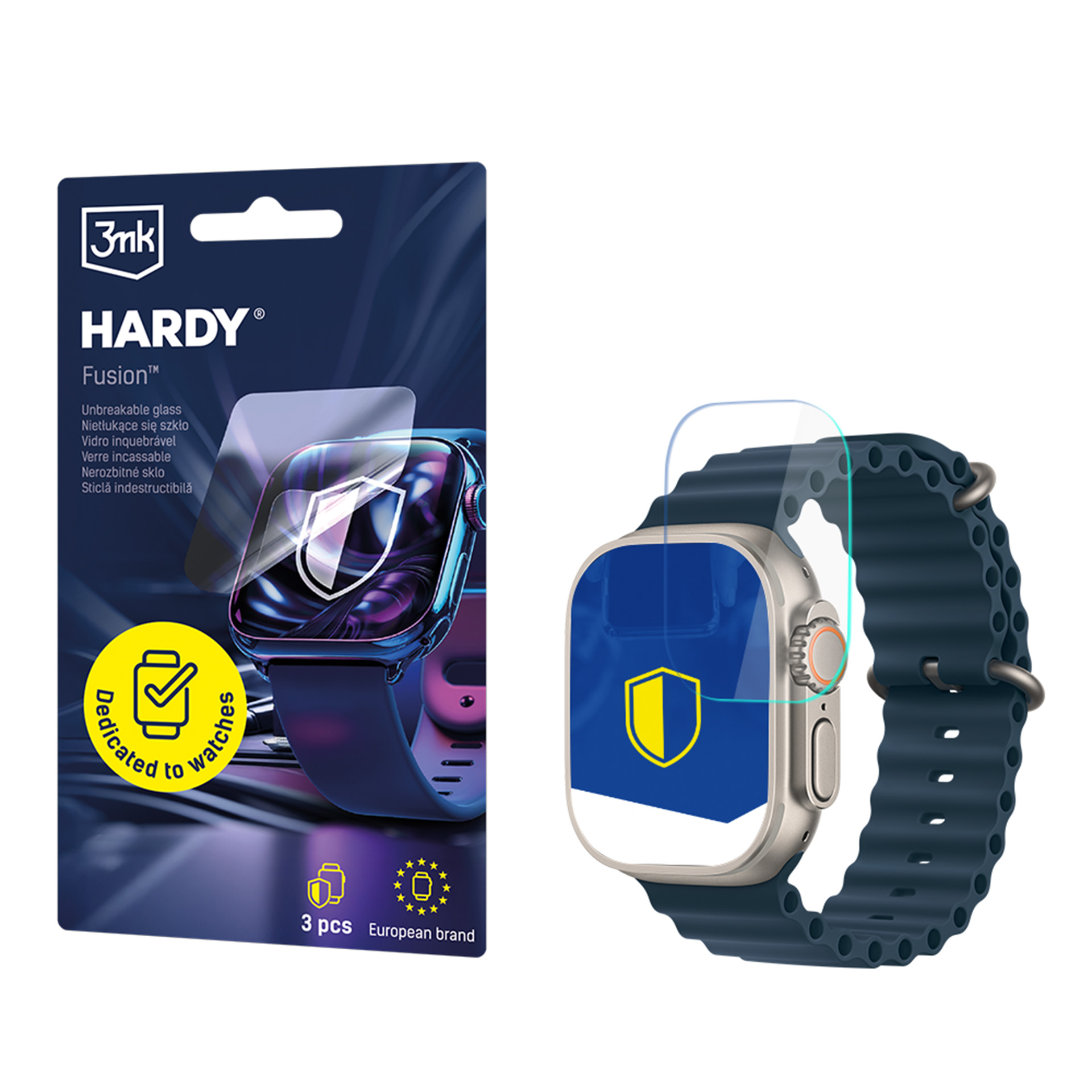 Sticlă hibridă pentru smartwatch Apple Watch Ultra/ Ultra 2/ Ultra 3 - 3mk HARDY® Fusion Watch Protection™