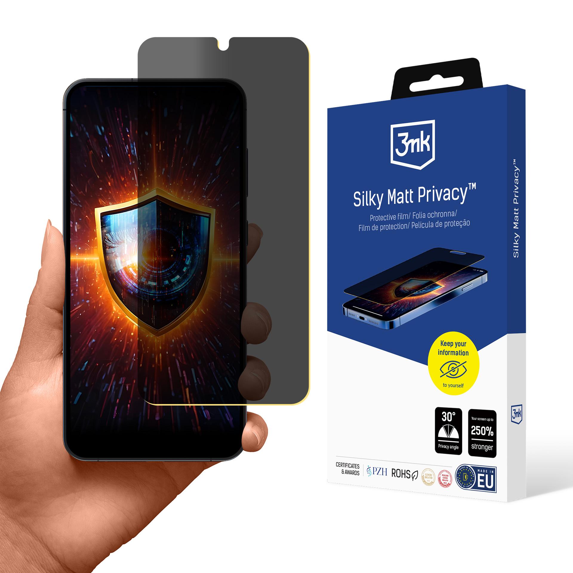 Folie de privatizare pentru Samsung Galaxy S25 - 3mk Silky Matt Privacy