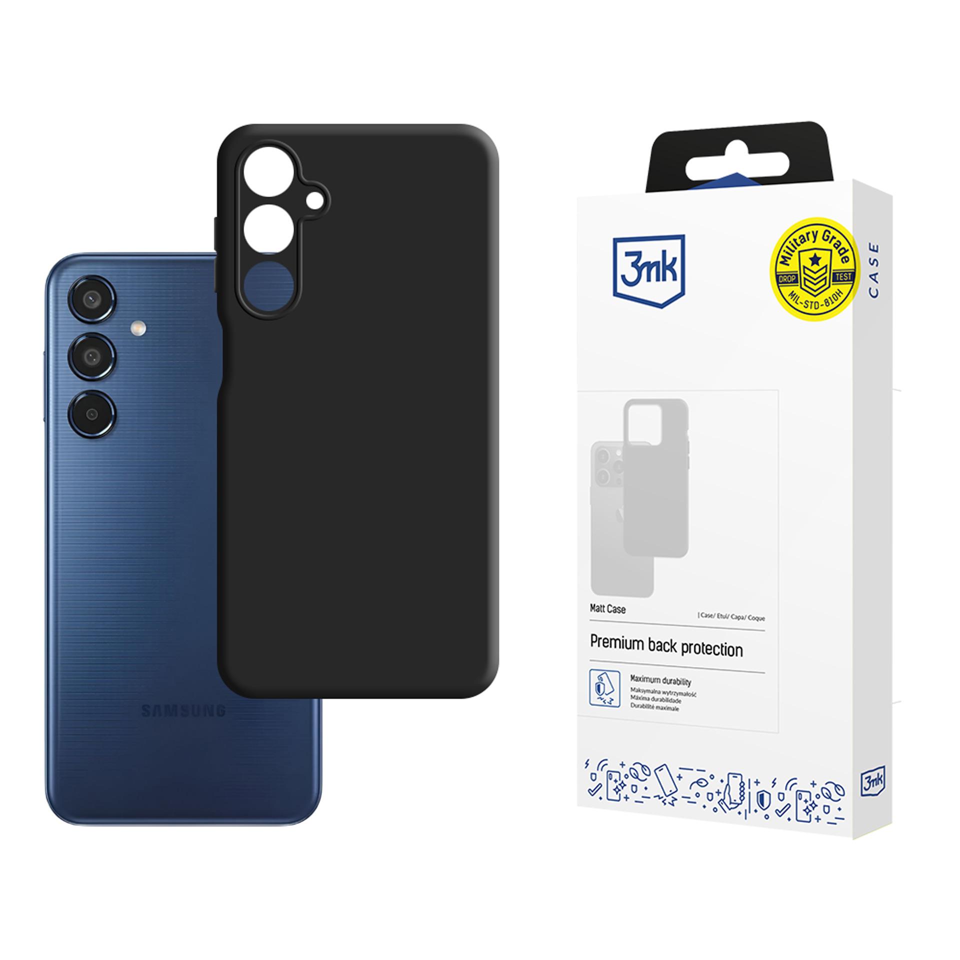 Carcasă pentru Samsung Galaxy M35 5G - 3mk Matt Case Negru