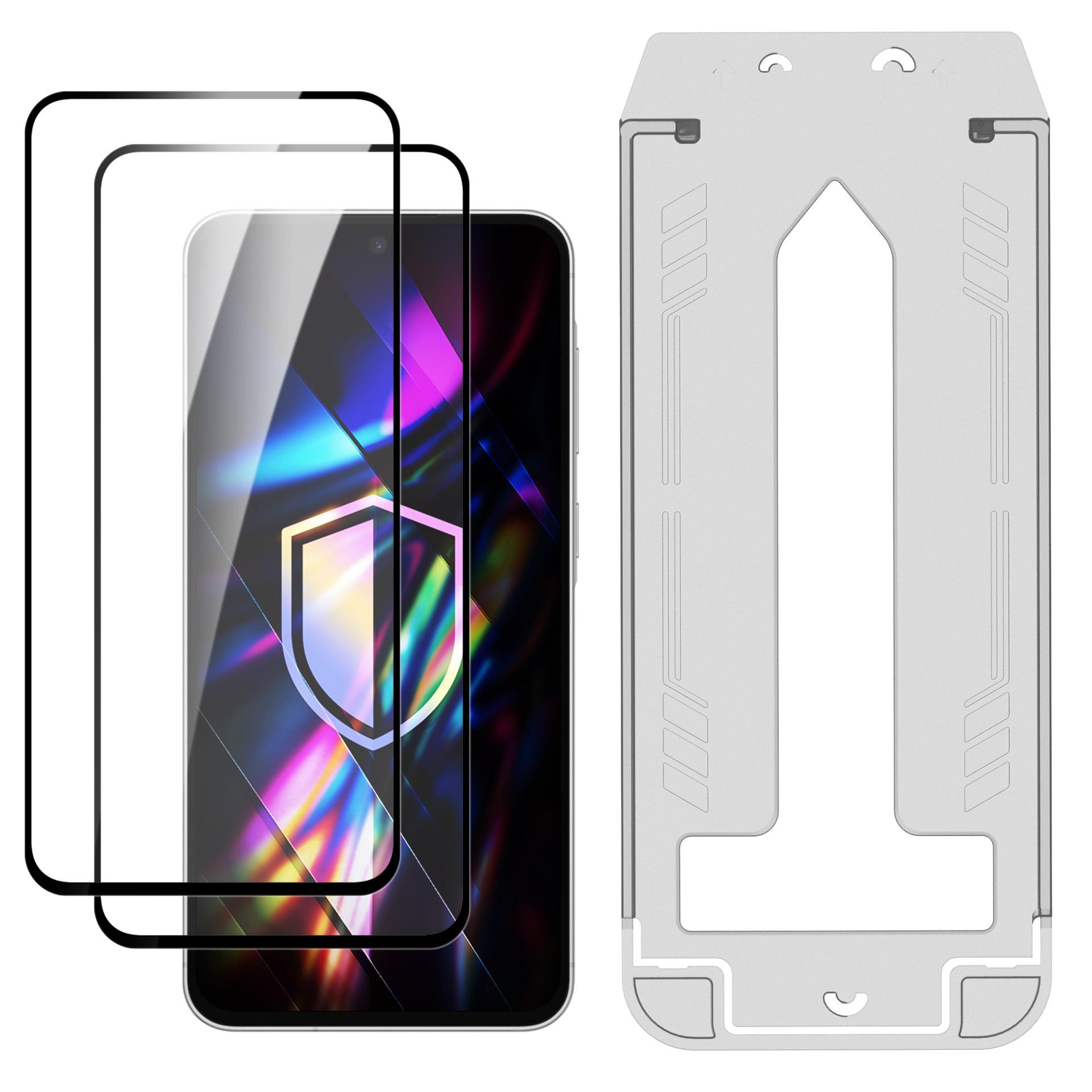 2× Sticlă securizată cu aplicator pentru Samsung Galaxy A56 - 3mk HARDY® Hardura 9H™