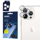 Protecție pentru obiectiv la Apple iPhone 15 Pro Max HARDY Lens Protection Pro White