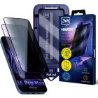 2x Sticlă securizată cu filtru de confidențialitate și aplicator pentru Apple iPhone 16 Pro Max - 3mk HARDY® Privzone 9H™
