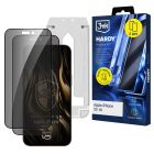 2× Sticlă de confidențialitate cu aplicator pentru Apple iPhone 15 / iPhone 16 - 3mk HARDY® Privzone 9H™
