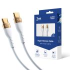 Cablu USB-C to C 2m 100W - 3mk Hyper Silicone Cable White