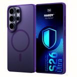 Husă fumurie cu MagSafe pentru Samsung Galaxy S26 Ultra – 3mk HARDY® Hazy MagCase™ Purple