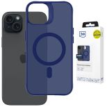 Husă fumurie cu MagSafe pentru Apple iPhone 15 – 3mk HARDY® Hazy MagCase™ Blue
