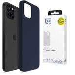 Husă din silicon pentru Apple iPhone 15 Plus - 3mk HARDY® Mellow Case™ Dark Blue