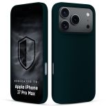 Husă din silicon pentru Apple iPhone 17 Pro Max - 3mk HARDY® Mellow Case™ Dark Green