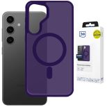 Husă fumurie cu MagSafe pentru Samsung Galaxy S25 – 3mk HARDY® Hazy MagCase™ Purple