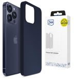 Husă din silicon pentru Apple iPhone 15 Pro - 3mk HARDY® Mellow Case™ Dark Blue