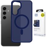 Husă fumurie cu MagSafe pentru Samsung Galaxy S25 – 3mk HARDY® Hazy MagCase™ Blue