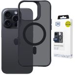Husă fumurie cu MagSafe pentru Apple iPhone 14 Pro – 3mk HARDY® Hazy MagCase™ Black