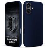 Husă din silicon pentru Apple iPhone 16 Plus - 3mk HARDY® Mellow Case™ Dark Blue