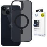 Husă fumurie cu MagSafe pentru Apple iPhone 13/14 – 3mk HARDY® Hazy MagCase™ Black