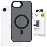 Husă fumurie cu MagSafe pentru Apple iPhone 16E/ iPhone 17E – 3mk HARDY® Hazy MagCase™ Black