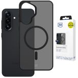 Husă fumurie cu MagSafe pentru Samsung Galaxy A57 – 3mk HARDY® Hazy MagCase™ Black