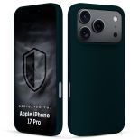Husă din silicon pentru Apple iPhone 17 Pro - 3mk HARDY® Mellow Case™ Dark Green