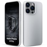 Husă din silicon cu MagSafe pentru Apple iPhone 13 Pro - 3mk HARDY® Mellow MagCase™ Silver-White