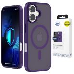 Husă fumurie cu MagSafe pentru Apple iPhone 16 – 3mk HARDY® Hazy MagCase™ Purple