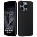 Husă din silicon pentru Apple iPhone 15 Pro - 3mk HARDY® Mellow Case™ Black
