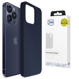 Husă din silicon pentru Apple iPhone 16 Pro - 3mk HARDY® Mellow Case™ Dark Blue