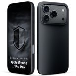 Husă din silicon cu MagSafe pentru Apple iPhone 17 Pro - 3mk HARDY® Mellow MagCase™ Black