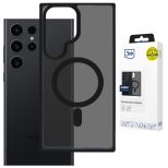 Husă fumurie cu MagSafe pentru Samsung Galaxy S24 Ultra – 3mk HARDY® Hazy MagCase™ Black