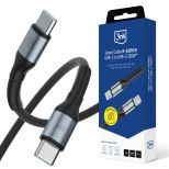 Cablu 1m 100W 20V/5A PD 3.0 3mk Hyper Cable N-SERIES USB-C to USB-C 100W™ Black