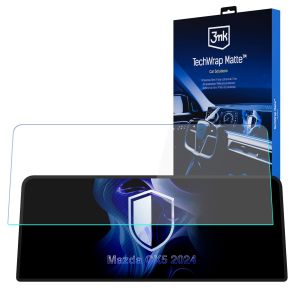 Folie de protecție mată pentru ecranul de navigație pentru Mazda CX5 2024- – 3mk TechWrap Matte™ Center Display