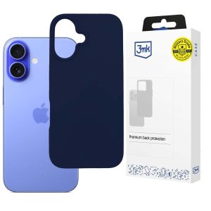 Etui silikonowe na Apple iPhone 16 - 3mk HARDY® Mellow Case™ Dark Blue