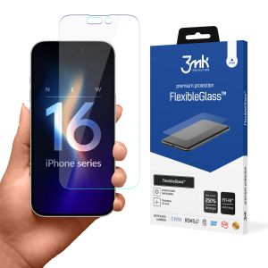 Sticlă hibridă rezistentă la lovituri pentru Apple iPhone 16 Pro - 3mk FlexibleGlass