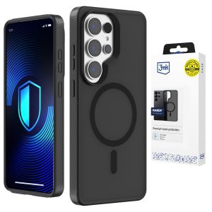 Husa fumurie cu MagSafe pentru Samsung Galaxy S25 Ultra - 3mk HARDY® Hazy MagCase™ Black