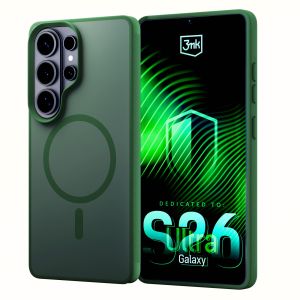 Etui fumée cu MagSafe pentru Samsung Galaxy S26 Ultra - 3mk HARDY® Hazy MagCase™ Green