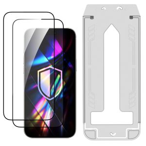 2× Sticlă securizată cu aplicator pentru Apple iPhone 16 Pro Max - 3mk HARDY® Hardura 9H™