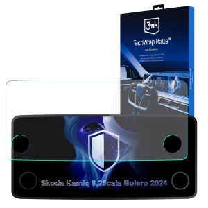 Folie de protecție mată pentru ecranul de navigație pentru Skoda Kamiq Bolero 2024- – 3mk TechWrap Matte™ Center Display