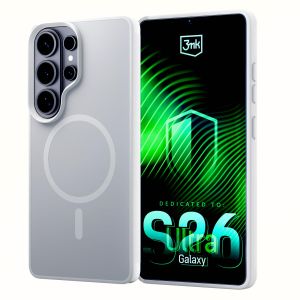 Etui fumuriu cu MagSafe pentru Samsung Galaxy S26 Ultra - 3mk HARDY® Hazy MagCase™ White