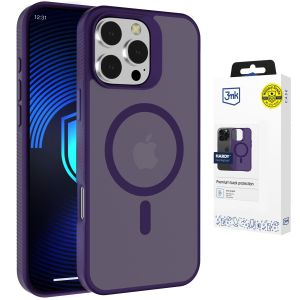 Etui fumé cu MagSafe pentru Apple iPhone 16 Pro Max - 3mk HARDY® Hazy MagCase™ Purple