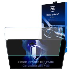 Folie de protecție mată pentru ecranul de navigație pentru Skoda Octavia III Columbus 2017-20 – 3mk TechWrap Matte™ Center Display