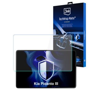 Folie de protecție mată pentru ecranul de navigație pentru Kia Picanto III 2023- – 3mk TechWrap Matte™ Center Display