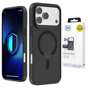 Husa fumurie cu MagSafe pentru Apple iPhone 17 Pro Max - 3mk HARDY® Hazy MagCase™ Black