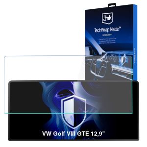 Folie de protecție mată pentru ecranul de navigație pentru VW Golf VIII GTE 2024- 12,9" – 3mk TechWrap Matte™ Center Display