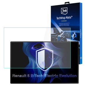 Folie de protecție mată pentru ecranul de navigație pentru Renault 5 E-Tech Electric Evolution – 3mk TechWrap Matte™ Center Display