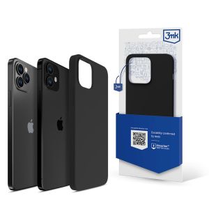 Husă pentru Apple iPhone 12/12 Pro - 3mk Silicone Case Black