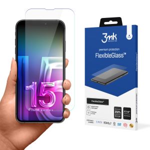 Sticlă hibridă rezistentă la lovituri pentru Apple iPhone 15 Pro Max - 3mk FlexibleGlass