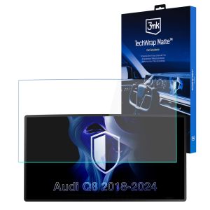 Folie de protecție mată pentru ecranul de navigație pentru AUDI Q8 2018-24 – 3mk TechWrap Matte™ Center Display