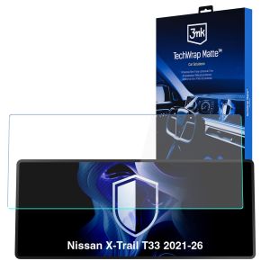 Folie de protecție mată pentru ecranul de navigație pentru Nissan X-Trail T33 2021-26 – 3mk TechWrap Matte™ Center Display
