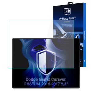 Folie de protecție mată pentru ecranul de navigație pentru Dodge Grand Caravan RA3/RA4 2014-2017 8,4" – 3mk TechWrap Matte™ Center Display