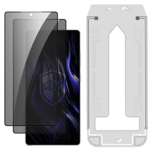 2× Sticlă de confidențialitate cu aplicator pentru Samsung Galaxy S25 Ultra – 3mk HARDY® Privzone 9H™