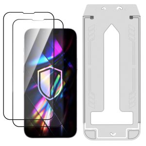 2× Sticlă securizată cu aplicator pentru Apple iPhone 13 Pro Max/14 Plus - 3mk HARDY® Hardura 9H™